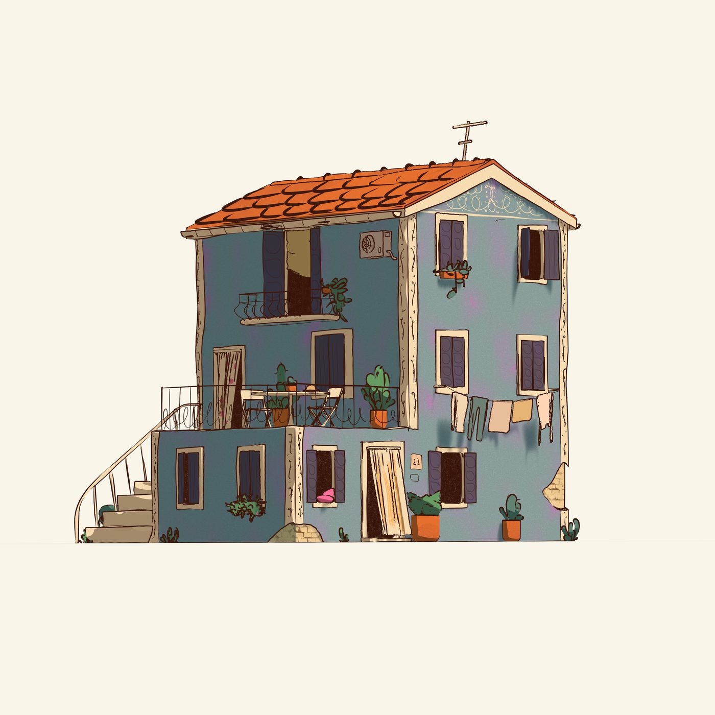 Realistic 3D house render