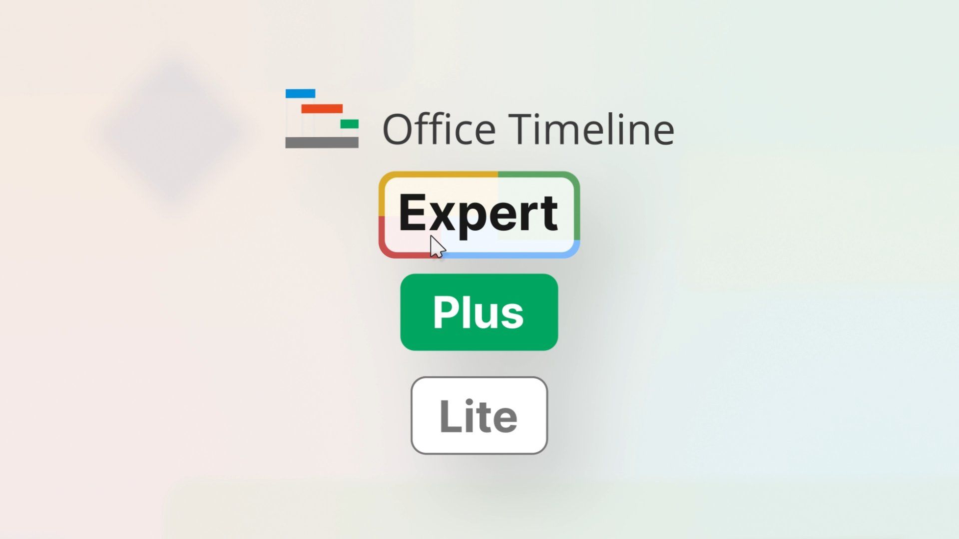 Office Timeline Expert, Plus and Lite pricing tiers
