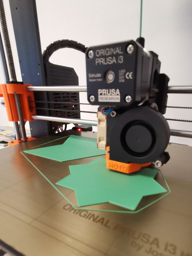 3D printer producing a custom prop for the studio
