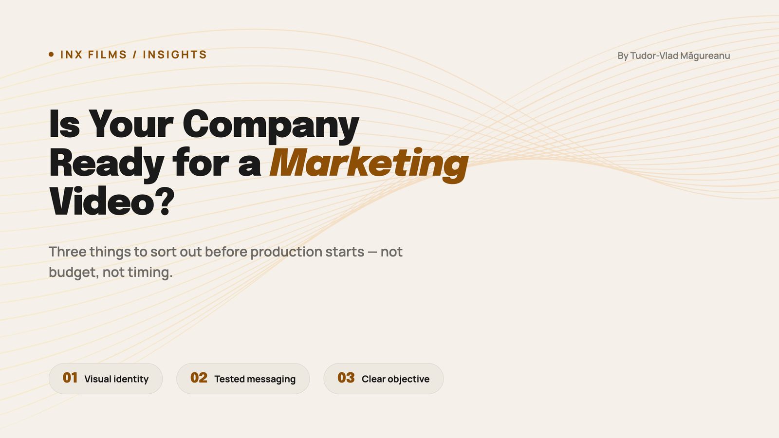Is your company ready for a marketing video?