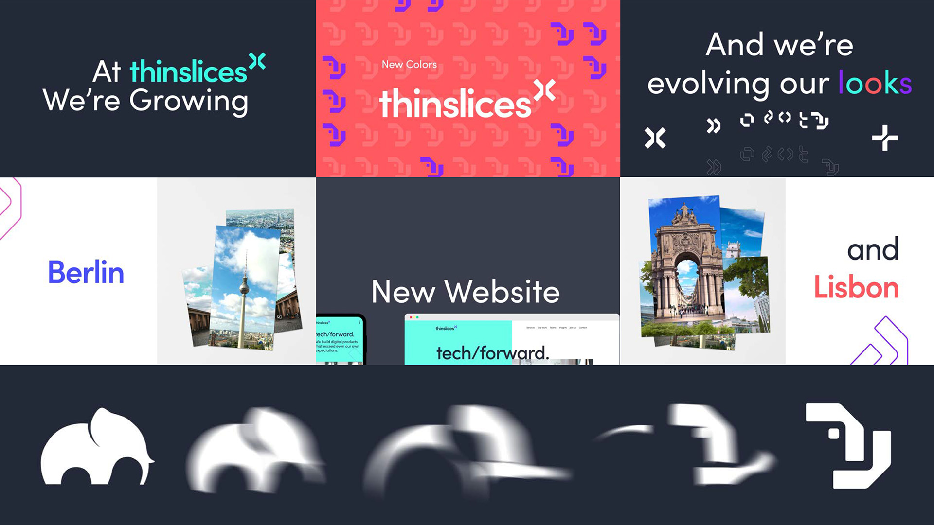 Thinslices brand reveal video stills